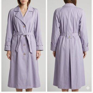 Vintage London Fog Lavender Glengarry Cloth Trench Coat  - Size 10